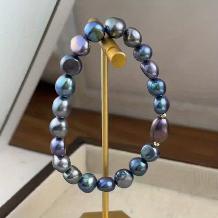 Natural Freshwater Pearl Irregular Design Bracelet, Unique Hue